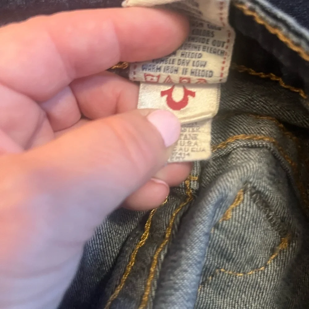 True Religion Women’s Straight Leg Blue Jeans World Tour Section Avery Size 28 - Picture 8 of 10
